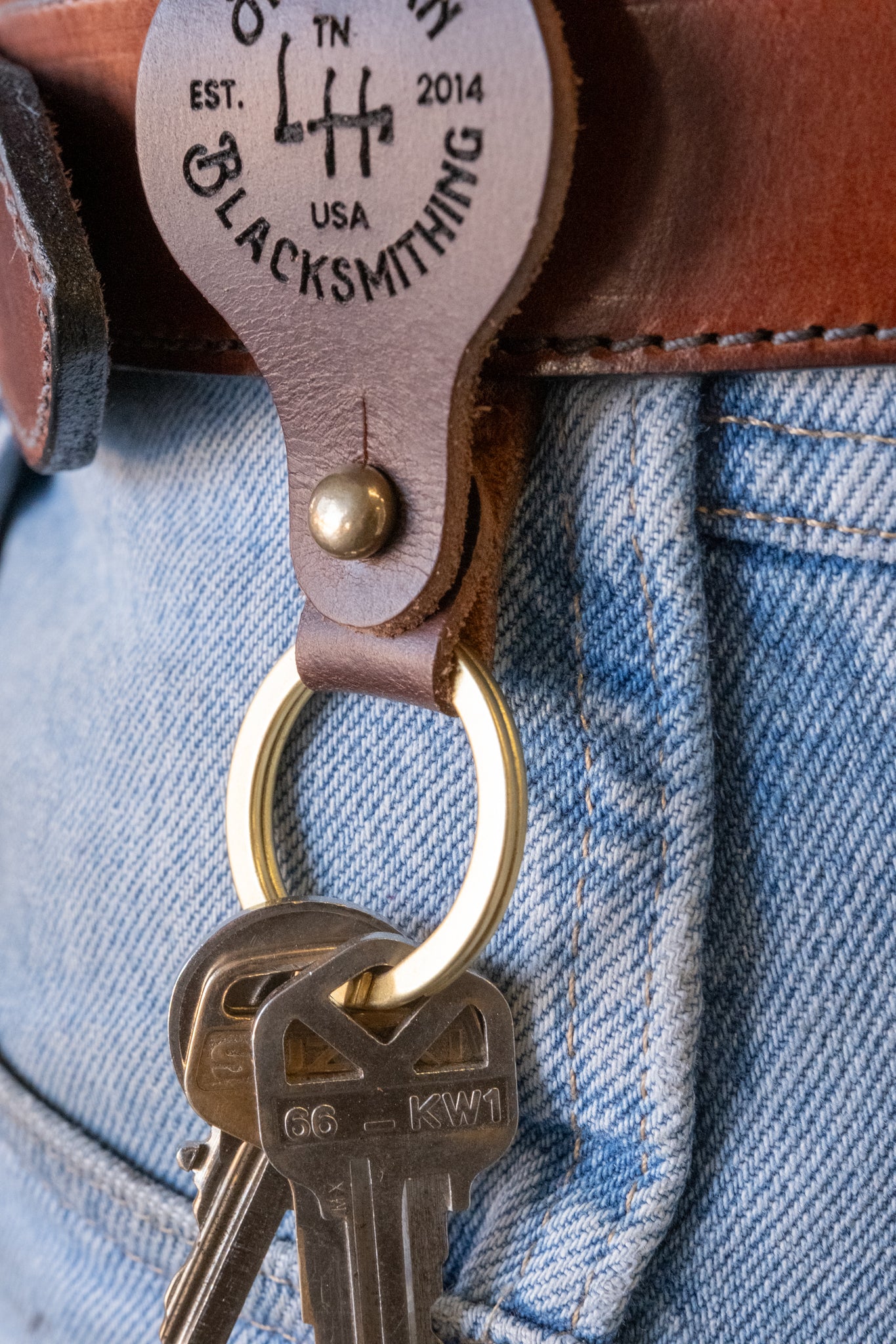 Hoffman Leather Key Fob - Image 3